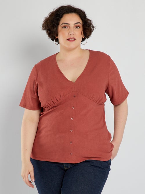 T-shirt de malha com relevo - Kiabi