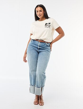 T-shirt de malha de manga curta 'Agathe Sorlet x Kiabi' - Dia dos Namorados