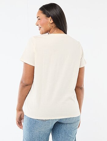 T-shirt de malha de manga curta 'Agathe Sorlet x Kiabi' - Dia dos Namorados