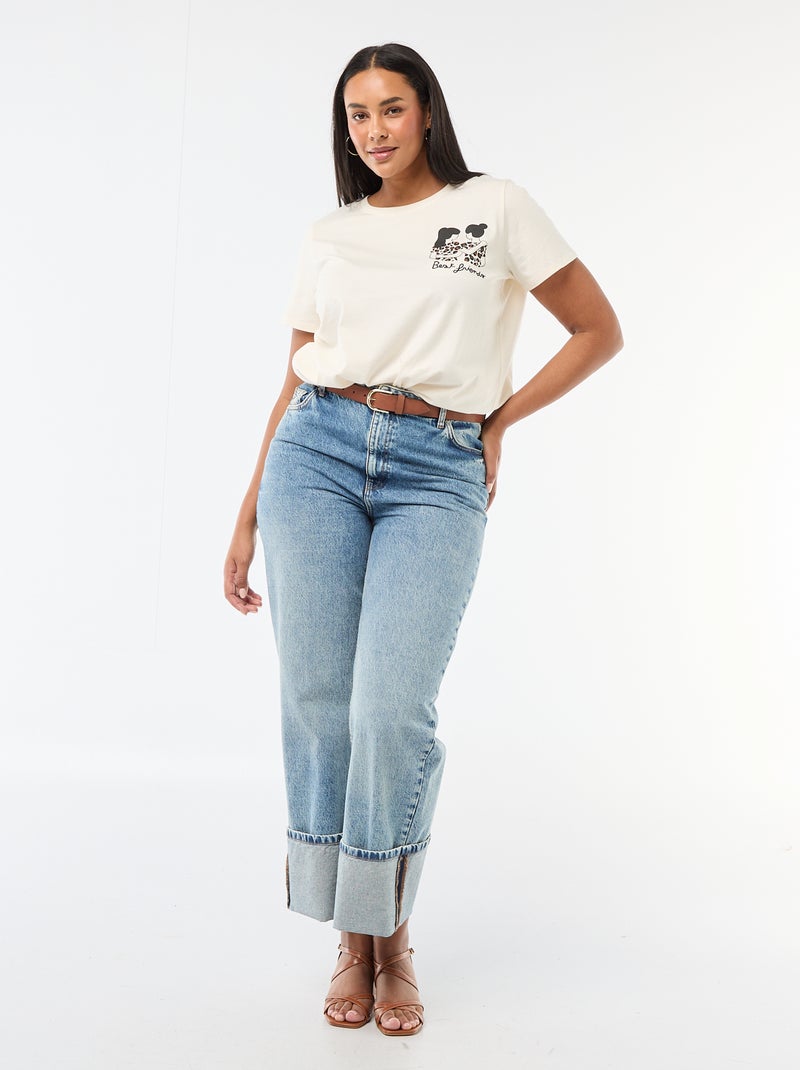 T-shirt de malha de manga curta 'Agathe Sorlet x Kiabi' - Dia dos Namorados Branco - Kiabi