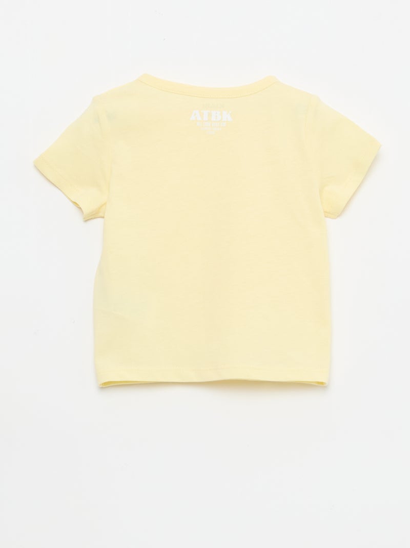 T-shirt de malha de manga curta Amarelo - Kiabi
