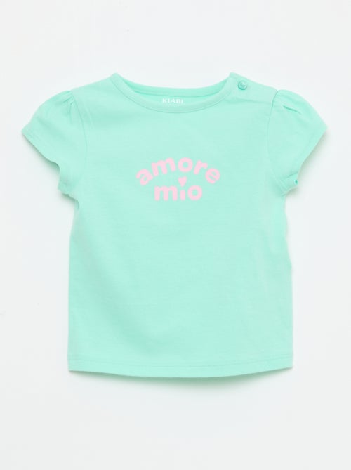 T-shirt de malha de manga curta - Kiabi