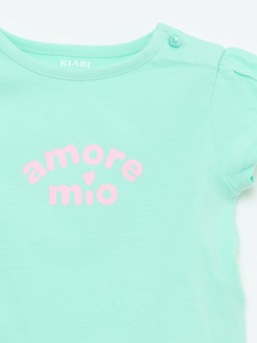 T-shirt de malha de manga curta - Kiabi