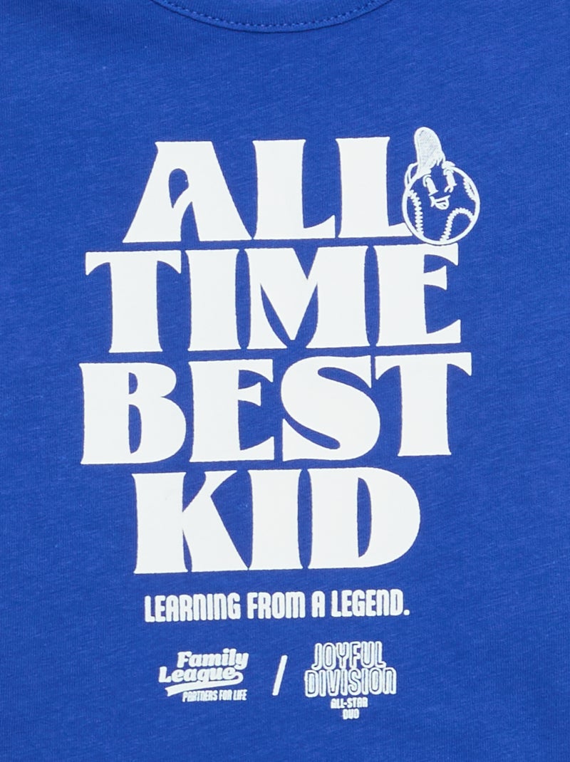 T-shirt de malha de manga curta Azul - Kiabi