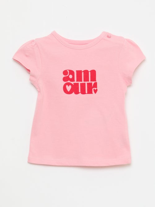 T-shirt de malha de manga curta - Kiabi