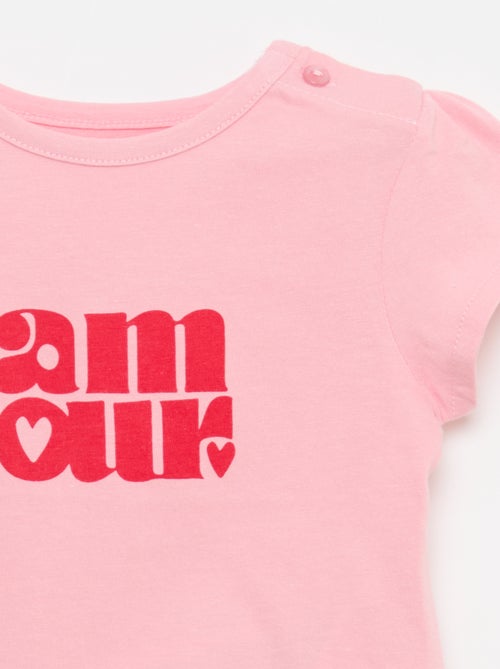 T-shirt de malha de manga curta - Kiabi