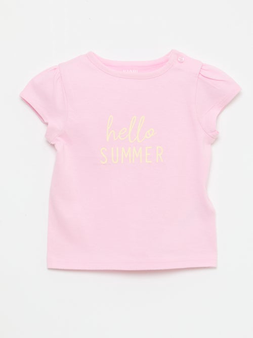 T-shirt de malha de manga curta - Kiabi