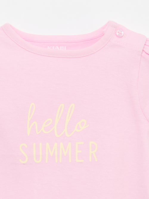 T-shirt de malha de manga curta - Kiabi