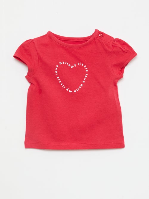 T-shirt de malha de manga curta - Kiabi