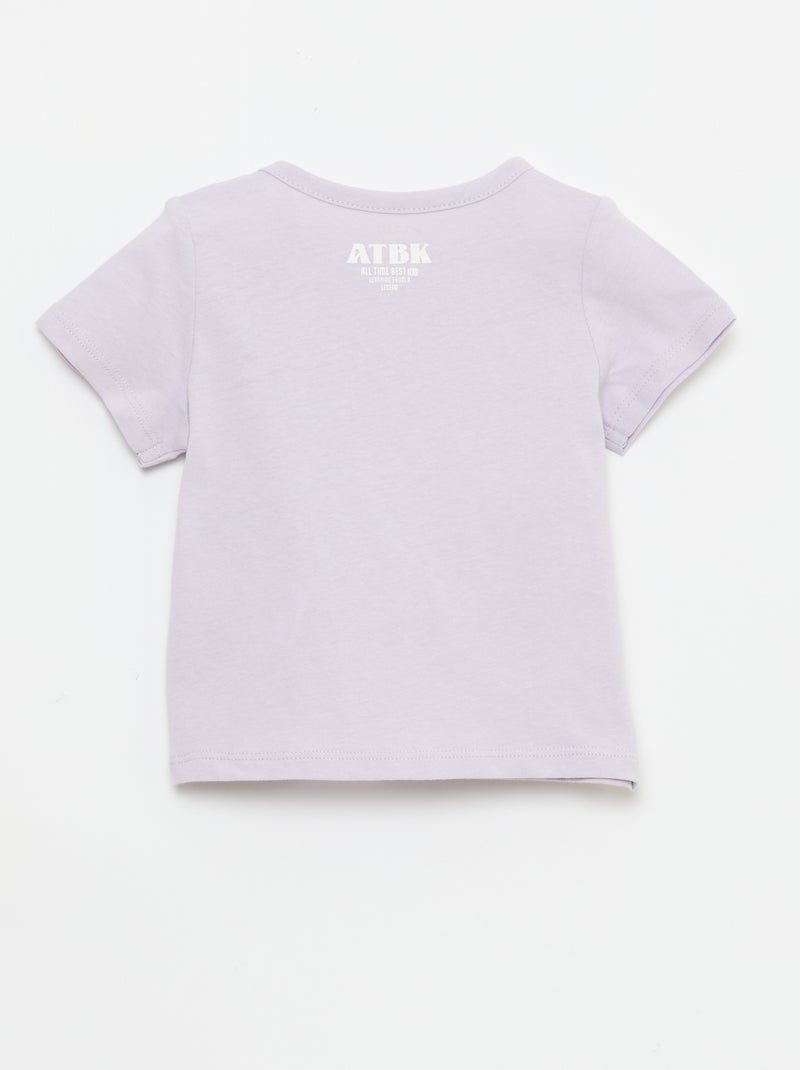 T-shirt de malha de manga curta Violeta - Kiabi