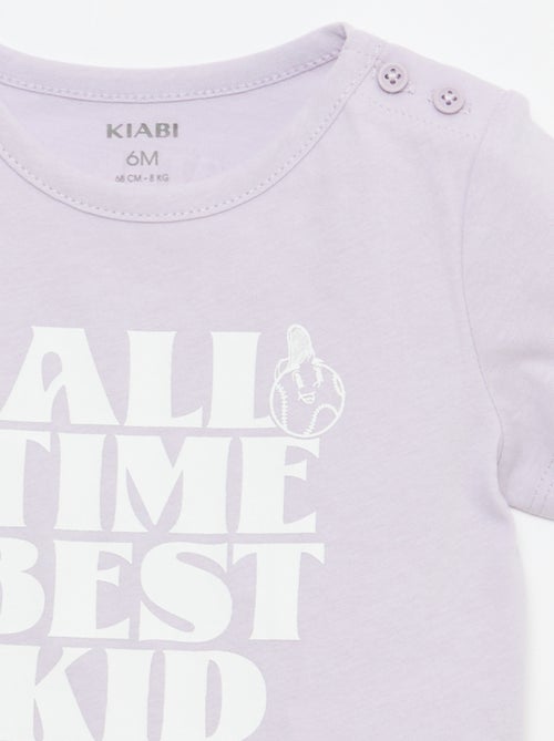 T-shirt de malha de manga curta - Kiabi
