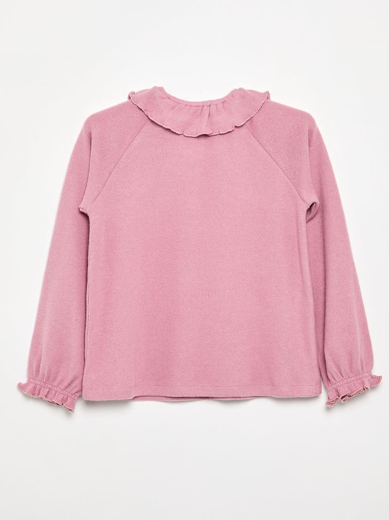 T-shirt de malha fofinha - coleção fácil de vestir Rosa - Kiabi