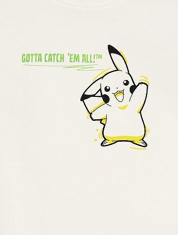 T-shirt de malha leve 'Pokémon' em algodão