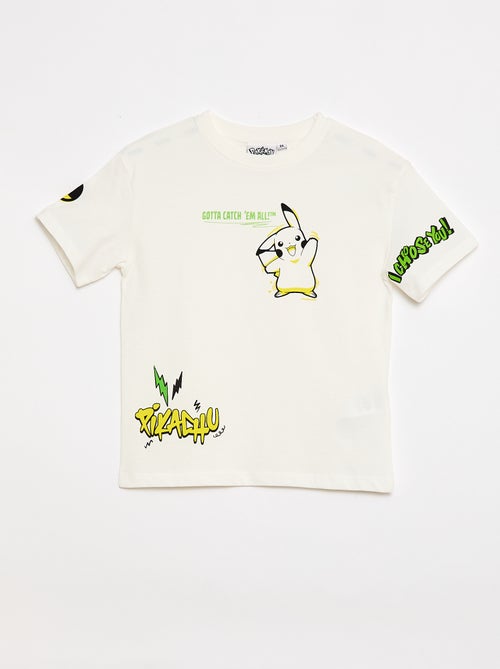 T-shirt de malha leve 'Pokémon' em algodão - Kiabi