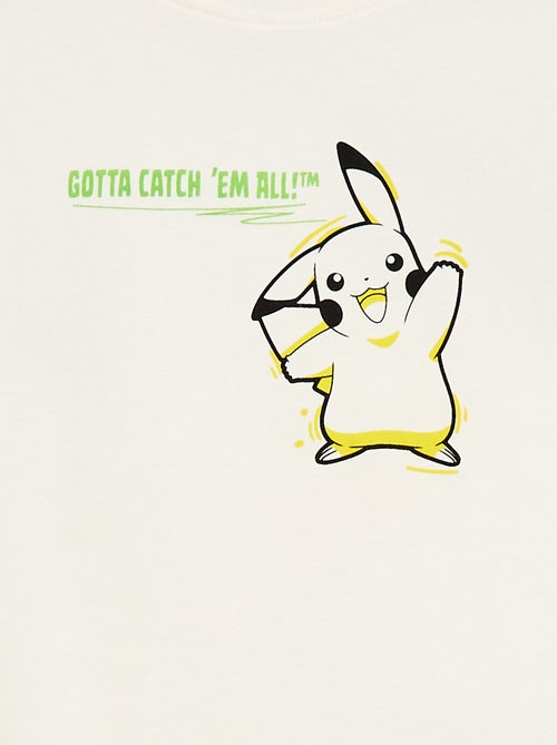 T-shirt de malha leve 'Pokémon' em algodão - Kiabi