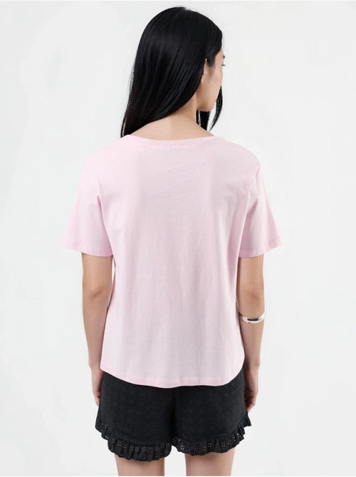 T-shirt de malha lisa com decote em v busem - Kiabi T-shirt de malha lisa com decote em v busem - Kiabi