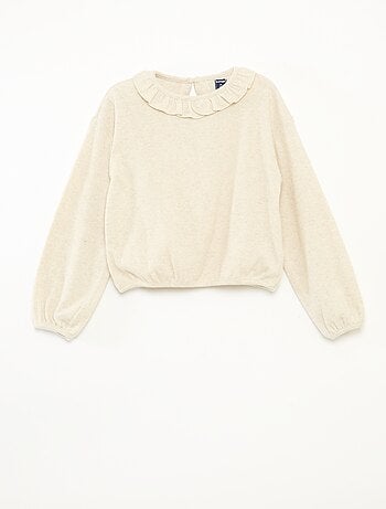 T-shirt de malha macia liso