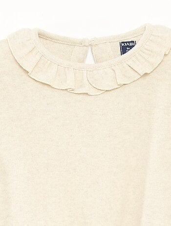 T-shirt de malha macia liso