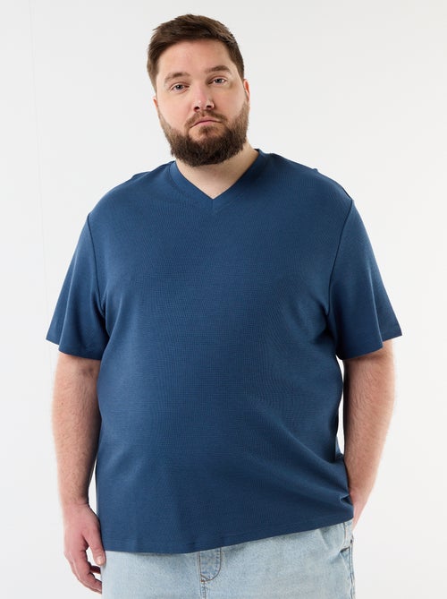 T-shirt de malha piqué de manga curta - Kiabi
