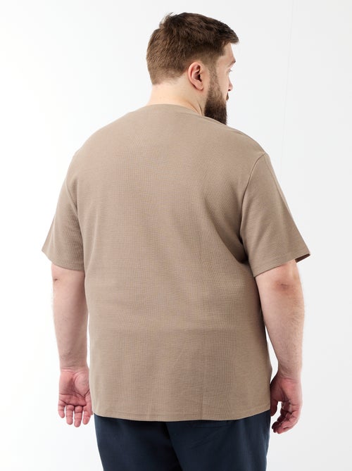 T-shirt de malha piqué de manga curta - Kiabi