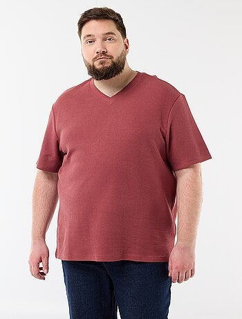 T-shirt de malha piqué de manga curta