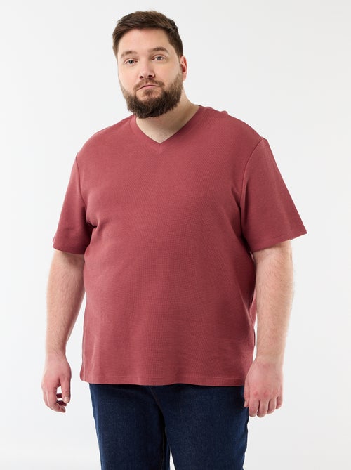 T-shirt de malha piqué de manga curta - Kiabi
