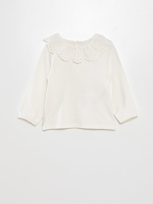 T-shirt de malha pointelle - Kiabi