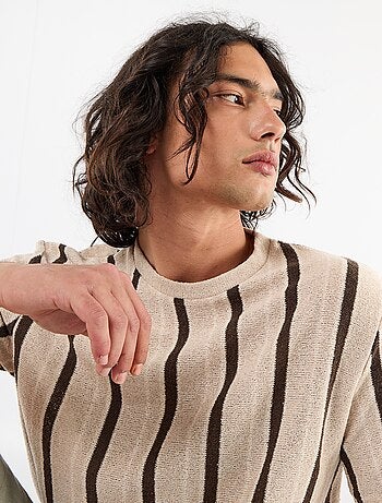 T-shirt de malha tricotada de manga curta