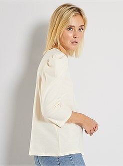 T-shirt de manga balão - Kiabi