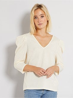 T-shirt de manga balão - Kiabi