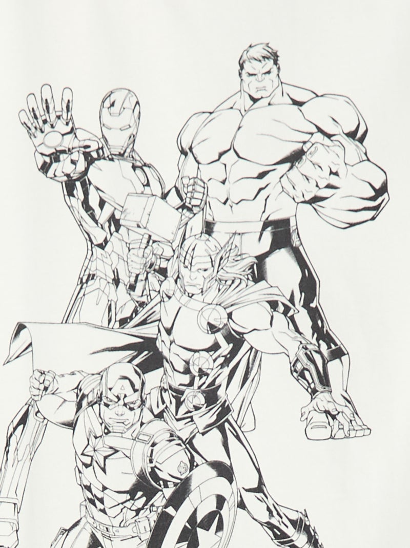 T-shirt de manga comprida - Avengers - coleção fácil de vestir Branco - Kiabi