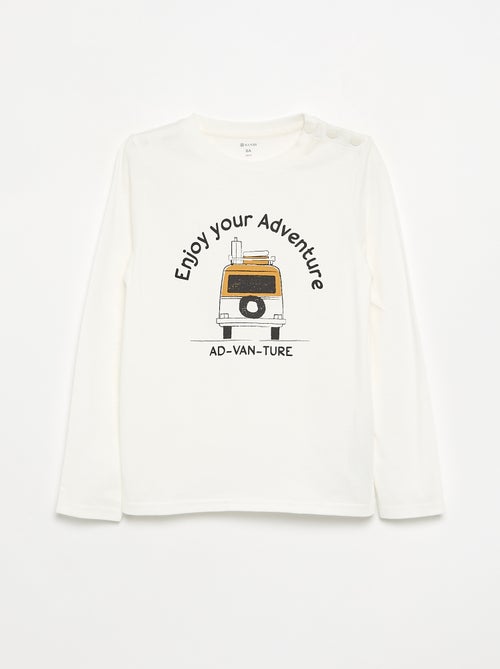 T-shirt de manga comprida - coleção fácil de vestir - Kiabi T-shirt de manga comprida - coleção fácil de vestir - Kiabi