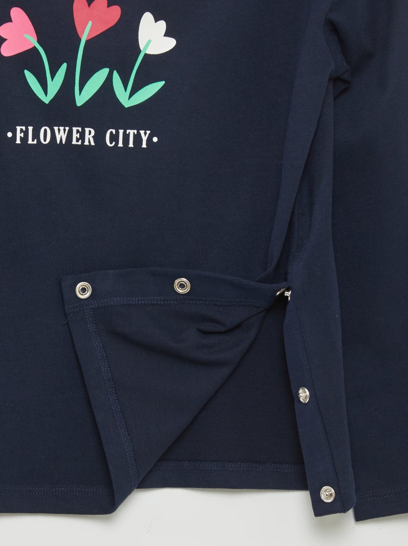 T-shirt de manga comprida  - So Easy AZUL - Kiabi