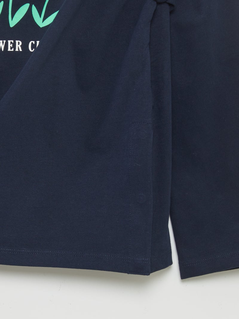 T-shirt de manga comprida  - So Easy AZUL - Kiabi