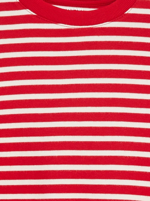 T-shirt de manga comprida às riscas - Kiabi