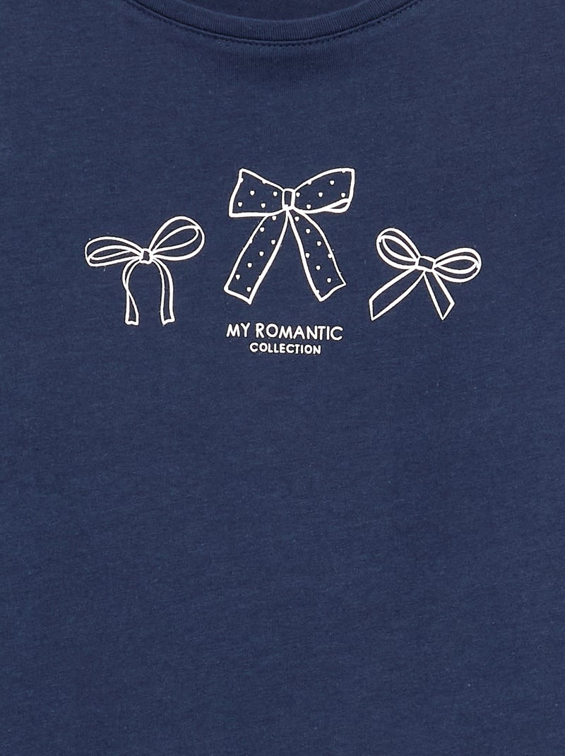 T-shirt de manga comprida Azul - Kiabi