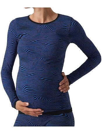 T-shirt de Manga Comprida Azul para Mulher Mamalicious Kenya