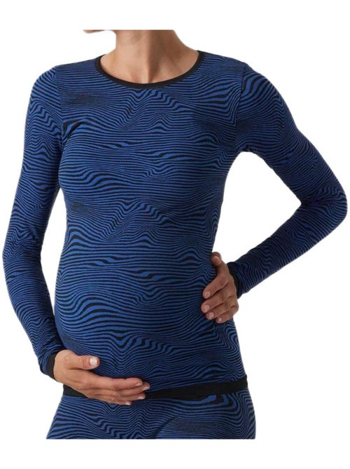 T-shirt de Manga Comprida Azul para Mulher Mamalicious Kenya - Kiabi T-shirt de Manga Comprida Azul para Mulher Mamalicious Kenya - Kiabi