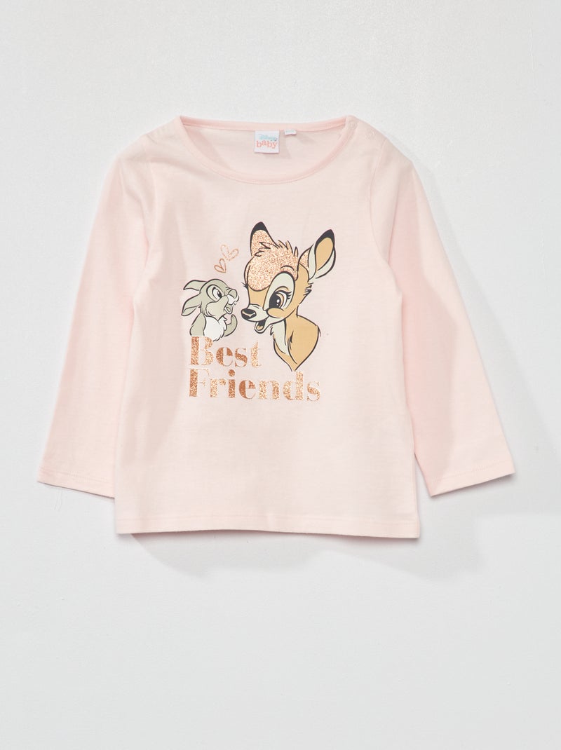 T-shirt de manga comprida 'Bambi' ROSA - Kiabi