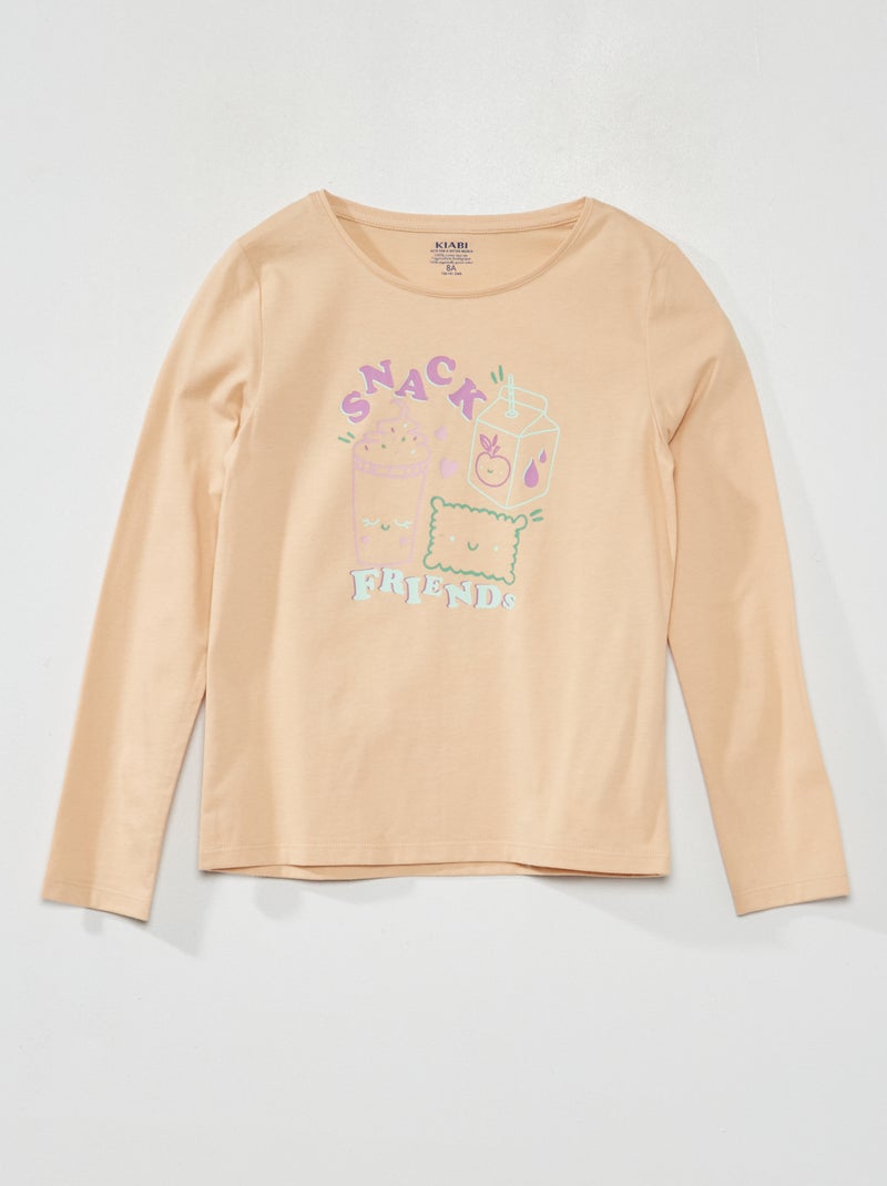 T-shirt de manga comprida BEGE - Kiabi