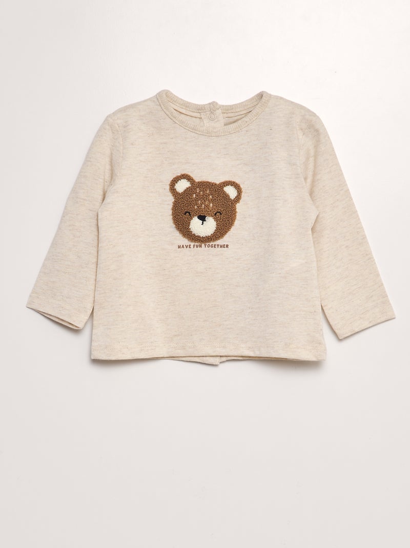 T-shirt de manga comprida BEGE - Kiabi