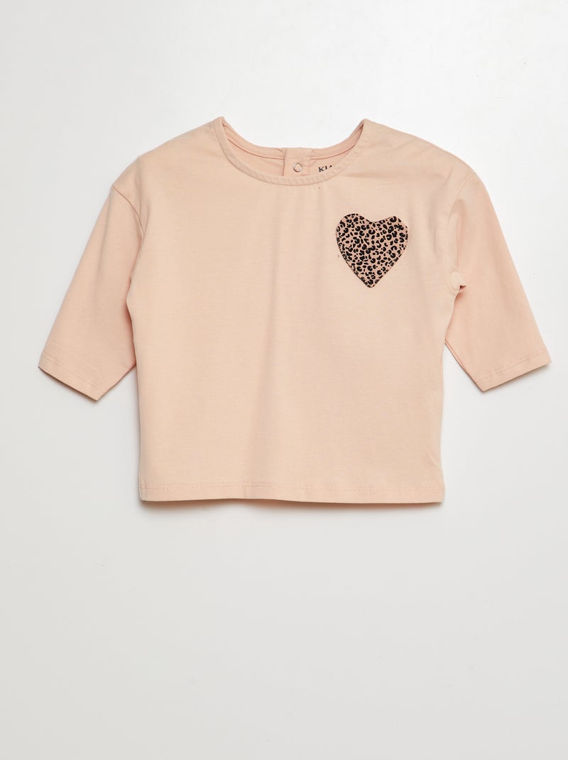 T-shirt de manga comprida BEGE - Kiabi