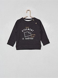 T-shirt de manga comprida 'bolacha' - Kiabi