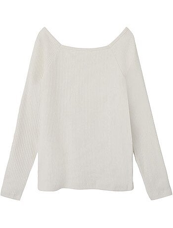 T-shirt de Manga Comprida Branca para Menina Name it Fotilia