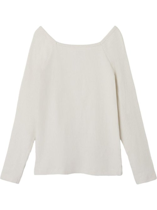 T-shirt de Manga Comprida Branca para Menina Name it Fotilia - Kiabi