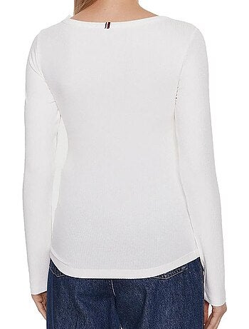 T-shirt de Manga Comprida Branca para Mulher Tommy Hilfiger Desert