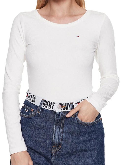 T-shirt de Manga Comprida Branca para Mulher Tommy Hilfiger Desert - Kiabi T-shirt de Manga Comprida Branca para Mulher Tommy Hilfiger Desert - Kiabi