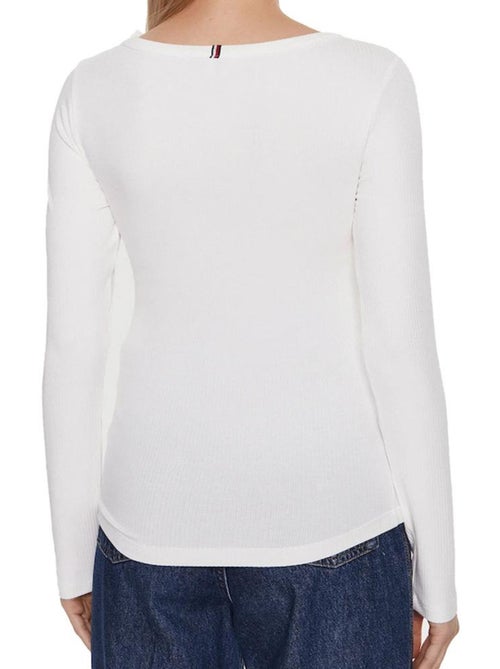 T-shirt de Manga Comprida Branca para Mulher Tommy Hilfiger Desert - Kiabi T-shirt de Manga Comprida Branca para Mulher Tommy Hilfiger Desert - Kiabi