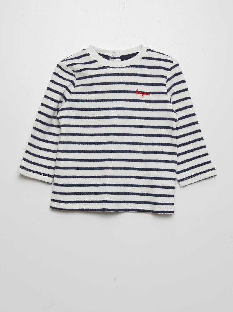 T-shirt de manga comprida BRANCO - Kiabi