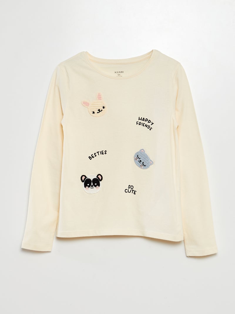 T-shirt de manga comprida BRANCO - Kiabi